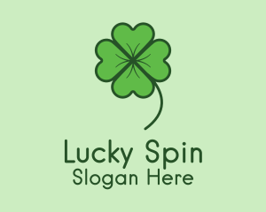 Green Lucky Shamrock logo design