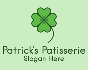 Green Lucky Shamrock logo design