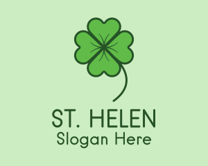 Green Lucky Shamrock logo design