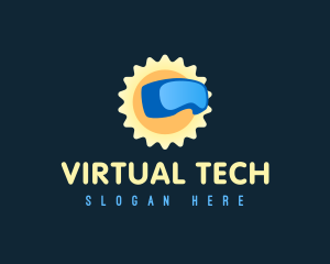 Virtual - Solar Virtual Reality Console logo design
