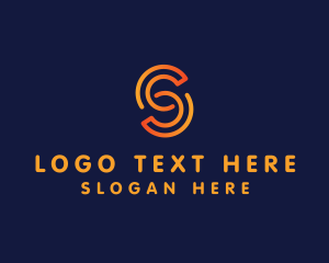 Orange - Minimalist Letter S Startup Company logo design