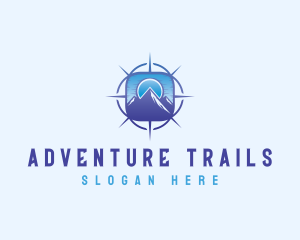 Compass Summit Mountain logo design