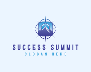 Compass Summit Mountain logo design