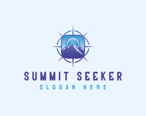 Compass Summit Mountain logo design