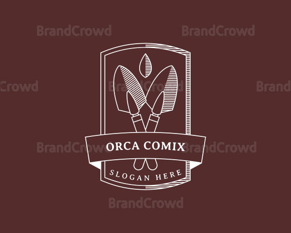 Cross Garden Trowel Logo