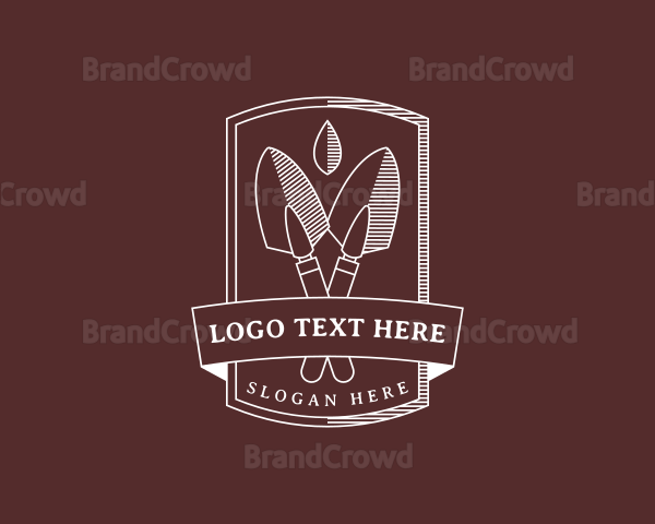 Cross Garden Trowel Logo