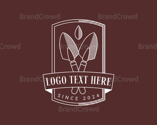 Garden Trowel Landscaper Logo