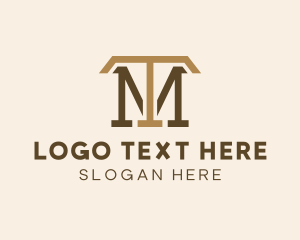 Monogram - Modern Business Firm Letter TM logo design
