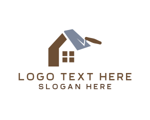 Contractor - House Trowel Renovation logo design