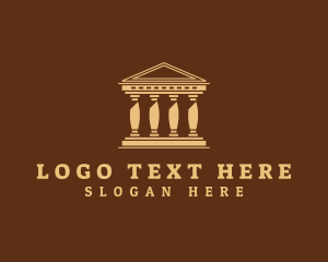 Columns - Parthenon Tourism Structure logo design