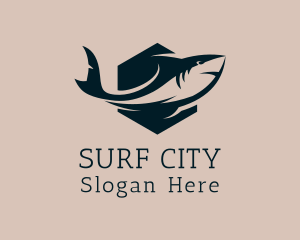 Shark Aquarium Surf Gear  logo design