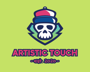 Hip Hop Skull Graffiti  logo design