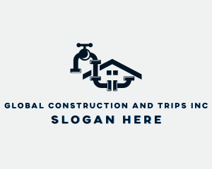 Home Renovation - Residential Plumbing Installation logo design