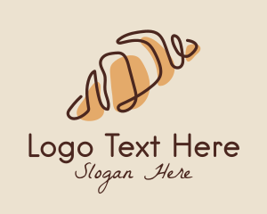 French Croissant Bread Logo