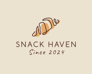 French Croissant Bread logo design