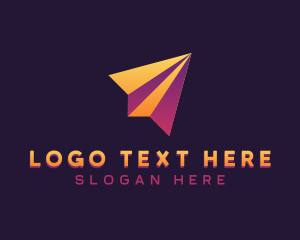 Plane Shipment Delivery  Logo