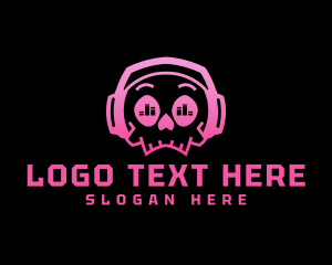 Night Life - Neon Skull Music logo design