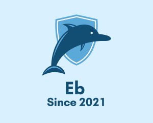 Fish - Dolphin Shield Aquarium logo design