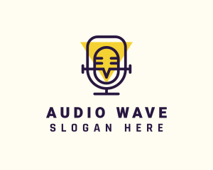 Sound - Mic Sound Podcast logo design