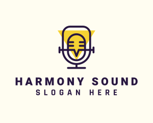 Sound - Mic Sound Podcast logo design