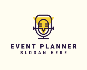 Streaming - Mic Sound Podcast logo design