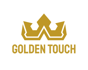 Gold Polygon Royalty logo design