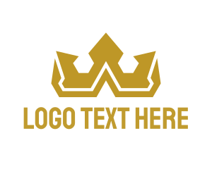 Royalty - Gold Polygon Royalty logo design