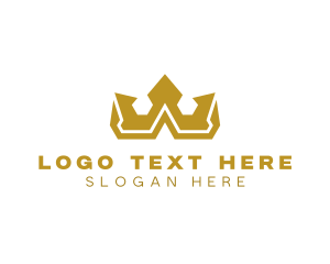 Gold Polygon Royalty logo design