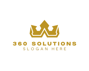 Gold Polygon Royalty logo design