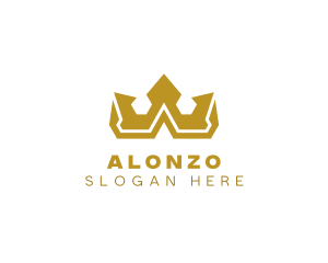 Gold Polygon Royalty logo design