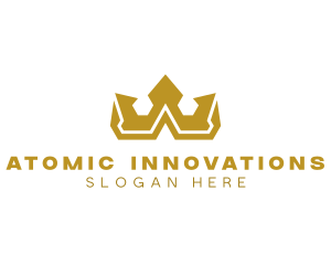 Gold Polygon Royalty logo design