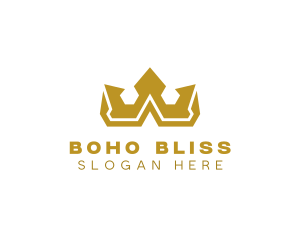 Gold Polygon Royalty logo design