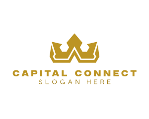 Gold Polygon Royalty logo design