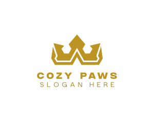 Gold Polygon Royalty logo design