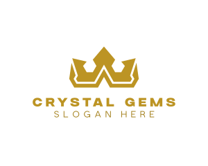 Gold Polygon Royalty logo design