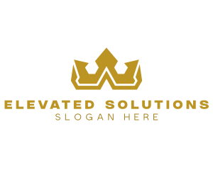 Gold Polygon Royalty logo design