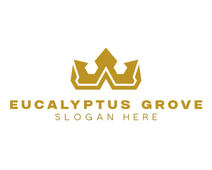 Gold Polygon Royalty logo design