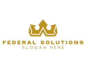 Gold Polygon Royalty logo design