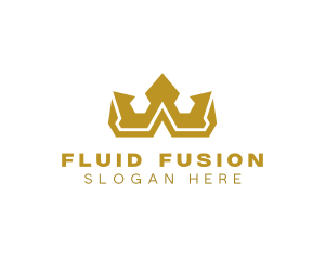 Gold Polygon Royalty logo design