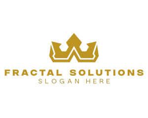 Gold Polygon Royalty logo design