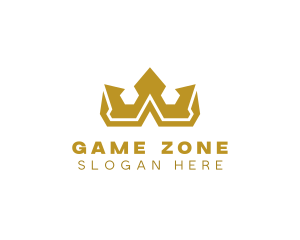 Gold Polygon Royalty logo design