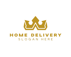 Gold Polygon Royalty logo design