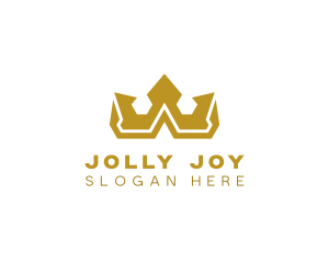 Gold Polygon Royalty logo design