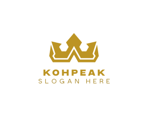 Gold Polygon Royalty logo design