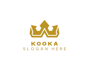 Gold Polygon Royalty logo design