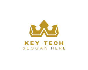 Gold Polygon Royalty logo design