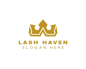 Gold Polygon Royalty logo design