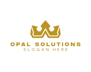 Gold Polygon Royalty logo design