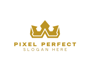 Gold Polygon Royalty logo design