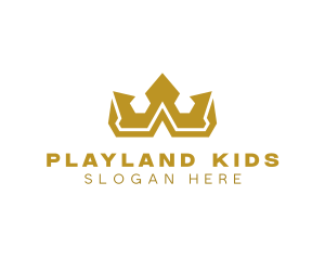 Gold Polygon Royalty logo design